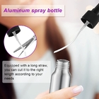 Silberne schwarze Aluminiumsprühflasche-tragbare kosmetische feine Nebel-Sprühflaschen