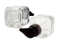 Transparente leere Schaum-GlasPumpflasche-dauerhafte glatte Oberfläche