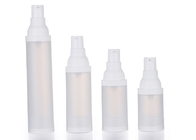 bereiften kosmetische luftlose PlastikPumpflaschen 15ml transparentes