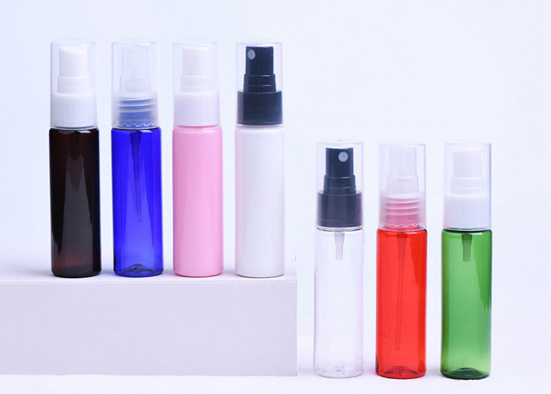 Verschiedene Farbplastikwasser-Flasche, flache Schulter-Pumpen-Sprühflasche kein Lecken