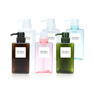 Kunststoffleere Transparente Amber PETG Shampoo Verpackung Quadratische Kunststoff Seife Schaumflasche