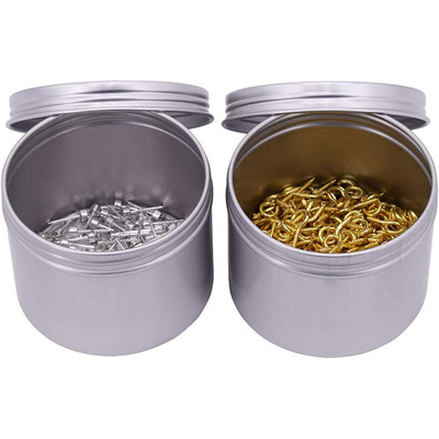 Schrauben-Glas-Behälter-silbernes Aluminiummetall 5g 15g 20g 25g 30g 50g