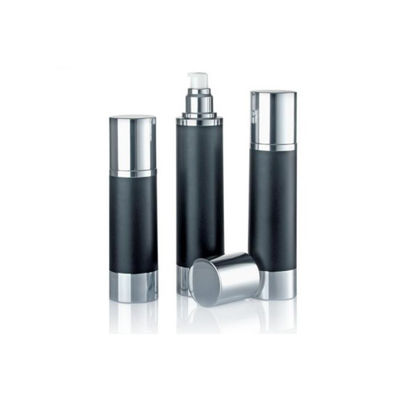 Luxuriöse eloxierte Aluminium-Airless-Pumpflasche, leere kosmetische Vakuum-Premium-Hautpflege-Serum-Verpackung, mehrere Kapazitäten