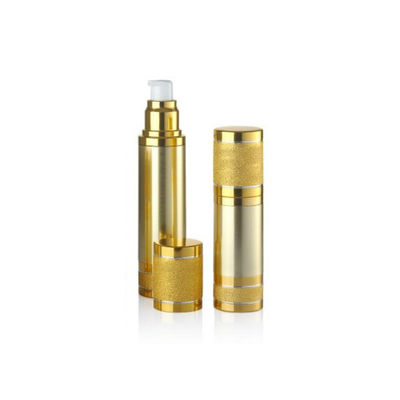 Luxuriöse eloxierte Aluminium-Airless-Pumpflasche, leere kosmetische Vakuum-Premium-Hautpflege-Serum-Verpackung, mehrere Kapazitäten