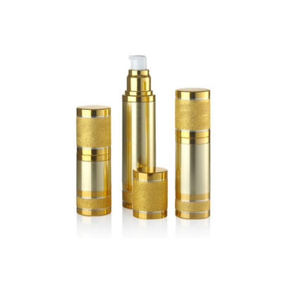 Luxuriöse eloxierte Aluminium-Airless-Pumpflasche, leere kosmetische Vakuum-Premium-Hautpflege-Serum-Verpackung, mehrere Kapazitäten