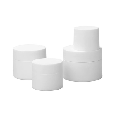 30 ml 50 ml 100 ml Bernstein schwarz Pp Plastik-Kosmetikcreme-Glas mit weißem schwarzem Deckel