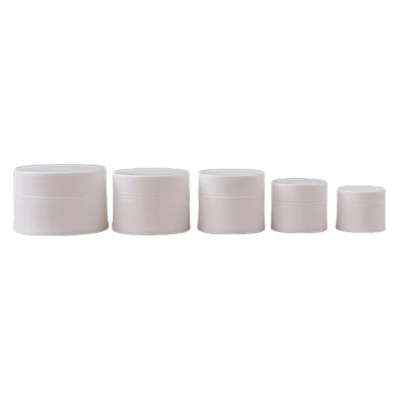 30 ml 50 ml 100 ml Bernstein schwarz Pp Plastik-Kosmetikcreme-Glas mit weißem schwarzem Deckel