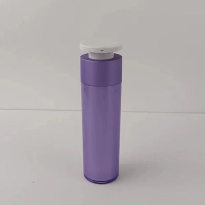 Lila Kunststoff Kosmetik-Spenderflasche mit weißer Druckpumpe