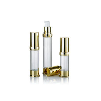 Luxuriöse eloxierte Aluminium-Airless-Pumpflasche, leere kosmetische Vakuum-Premium-Hautpflege-Serum-Verpackung, mehrere Kapazitäten