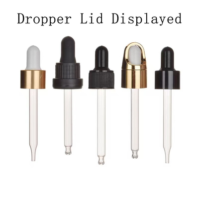 18mm 20mm 24mm Essential Oil Flasche Glas Tropffflasche mit benutzerdefiniertem Gummi
