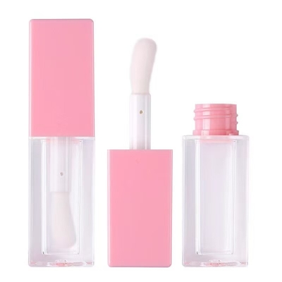 5 ml Lipgloss Tube Gradient Lipgloss Leere Röhren Custom Logo Schwarzer Behälter mit Pinsel