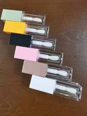 5 ml Lipgloss Tube Gradient Lipgloss Leere Röhren Custom Logo Schwarzer Behälter mit Pinsel