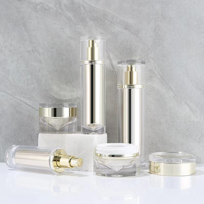 Runde Flasche mit purpurfarbenem Zapfen Kosmetikverpackung Set Kosmetikglas