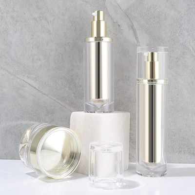 Runde Flasche mit purpurfarbenem Zapfen Kosmetikverpackung Set Kosmetikglas