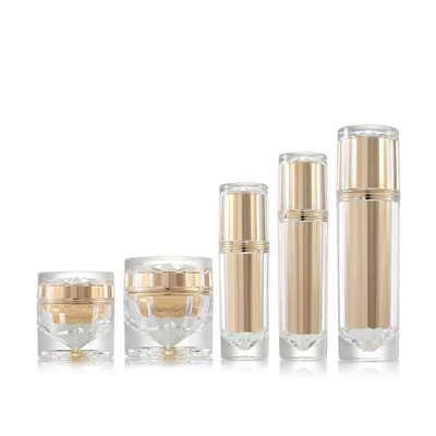 Diamantförmig Silber Polyeder Luxury Empty Plastic Acrylic Jar