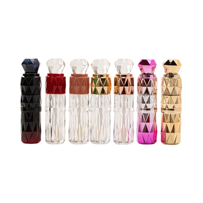 Custom 4g Leere runde Mund Lippenstiftröhre mit Gummi Siegel Schraubenverschluss Kunststoff Lippenbalsamröhre für Kosmetikbehälter Verpackung