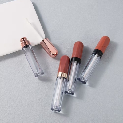 DIY 4g leere runde Lippenstiftröhre mit Gummiverschluss Schraubverschluss Kunststoff-Lippensalzröhre für Kosmetikbehälter Verpackung