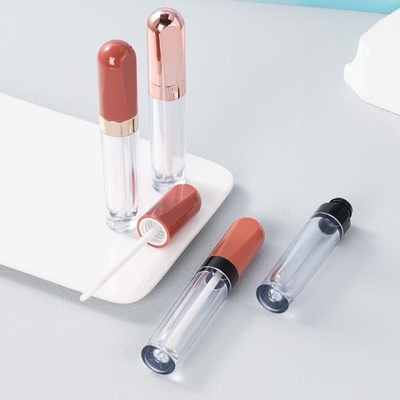 DIY 4g leere runde Lippenstiftröhre mit Gummiverschluss Schraubverschluss Kunststoff-Lippensalzröhre für Kosmetikbehälter Verpackung