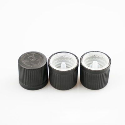 20 mm 24 mm 28 mm schwarz gestreifte glatte Kunststoffschraubkappe Induktionsdichtungsgasket oder Druckempfindliche Dichtungsgasket