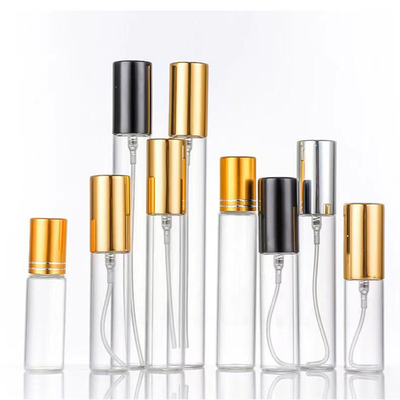 5 ml Qualitätsleere Miniprobe Schwarzgold Silber Aluminium Sprayer Glasspray