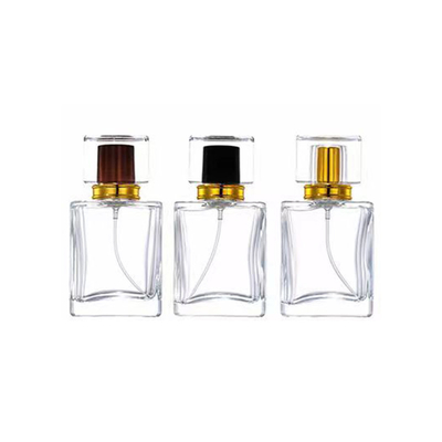 30 ml 50 ml 75 ml Kubikform Glas Parfüm Nebel Flasche mit glänzender Kappe
