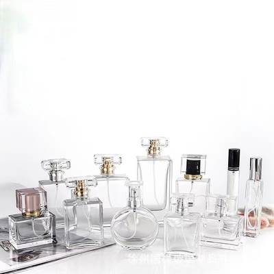30 ml 50 ml 75 ml Kubikform Glas Parfüm Nebel Flasche mit glänzender Kappe