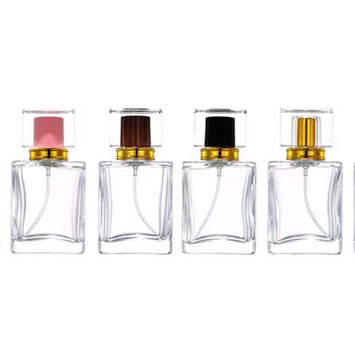 30 ml 50 ml 75 ml Kubikform Glas Parfüm Nebel Flasche mit glänzender Kappe