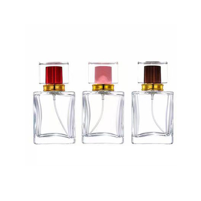 30 ml 50 ml 75 ml Kubikform Glas Parfüm Nebel Flasche mit glänzender Kappe