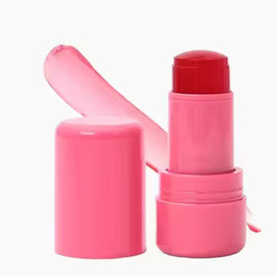 Warmstempeln Oberflächenbehandlung 3G Leer geschrägter Mund Lippenstiftröhre mit Gummiverschluss Schraubverschluss Kunststoff Langlebig