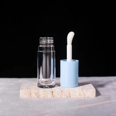 Glanz leere Röhre Custom Logo schwarzer Behälter mit Bürste 5ml Lippen Glanz Röhre Schräg Lippen