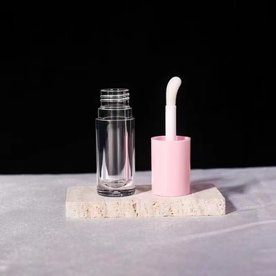 Glanz leere Röhre Custom Logo schwarzer Behälter mit Bürste 5ml Lippen Glanz Röhre Schräg Lippen