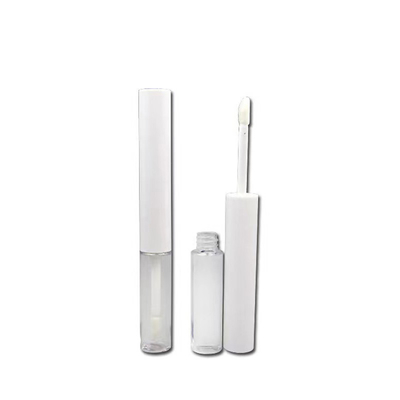 DIY 4g Leere runde Mund Lippenstiftröhre Gummiverschluss Schraubverschluss Kunststoff Lippenbalsamröhre für Kosmetikbehälter Verpackung