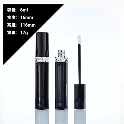 Individuelle Logo-Schwarz-Lipgloss-Tube mit Schraubverschluss