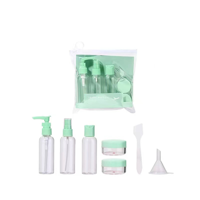Reiseflaschen-Set Tragbare wieder auffüllbare Kunststoff-Shampoo Hautpflege Spray Lotion Reisekosmetik
