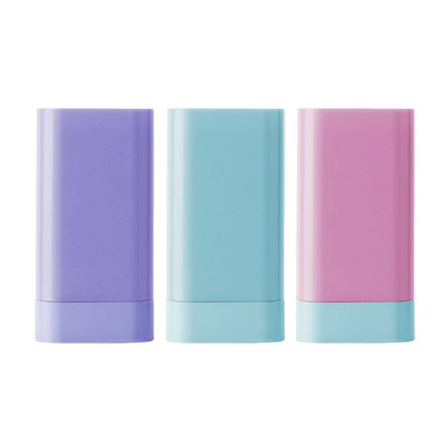 Benutzerdefinierter leerer 20g Deodorant-Stick mit Bodendrehmechanismus und Feder, Balsamflasche, Kosmetik-Rouge-Tube, Kunststoffverpackungsbehälter, wiederverwendbar