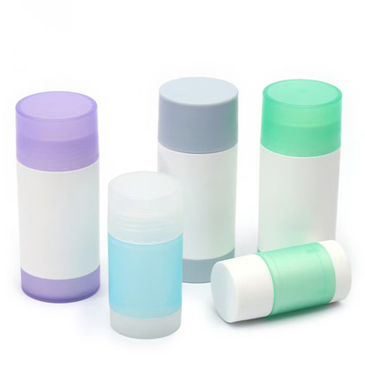 Drehendes Design 30g 50g 75g 100g PP Doppelschalen Körperduft Deodorant Stick Behälter