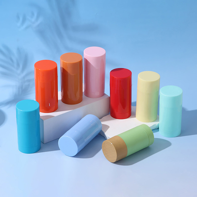 Zylindrischer 15g 30g 50g 75g 100g AS Kunststoff Duftstoff Kosmetikbehälter Leerer Deodorantbalsam
