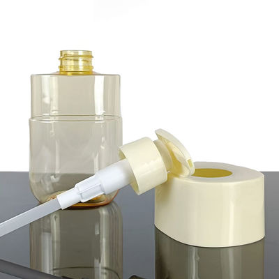 Quadratische Form mit hochwertiger Schulterärmel-PET-Kosmetikflasche, große Kapazität 300 ml, unterstützt die Anpassung