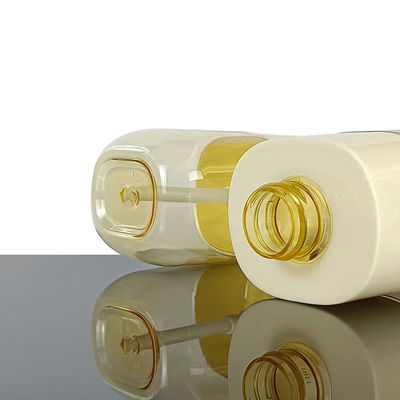 Quadratische Form mit hochwertiger Schulterärmel-PET-Kosmetikflasche, große Kapazität 300 ml, unterstützt die Anpassung