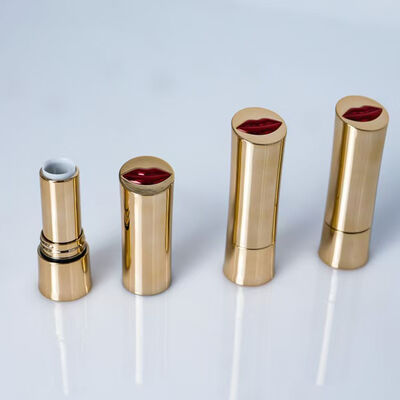 3.5g Lippenstift Kosmetische Kunststoffverpackung Custom Logo Leerer Gold schlanker Lippenstift Schläuche Lippenbalsam Flasche
