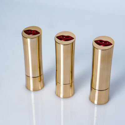 3.5g Lippenstift Kosmetische Kunststoffverpackung Custom Logo Leerer Gold schlanker Lippenstift Schläuche Lippenbalsam Flasche
