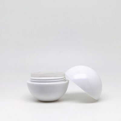 Sphärische Form Plastikcreme-Glas mit 5g 25g 50g 80g Akzeptieren Sie verschiedene Kunstwerke Druck für Hautpflege-Paket verwendet