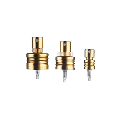 18mm 20mm 24mm 28mm Feiner Schraub-Sprühnebel-Pump-Luxus-Gold-Metall-Aluminium-eloxierter Sprüher mit Halb- oder Vollkappe