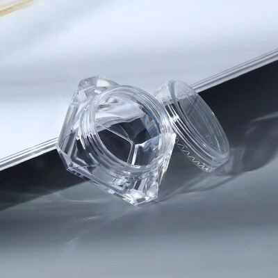 Tragbarer Reise-Skit PS Material 3g 5g Transparenter Cremetiegel mit mehreren Farboptionen, unterstützt Farbsiebdruck, kundenspezifisch für Hautpflegeverpackungen