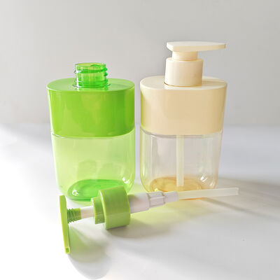 300ml Quadrat Lotion Flasche kundenspezifische Farbe Schulter Ärmel Durchsichtiger Körper Luxus Hautpflege Verpackung