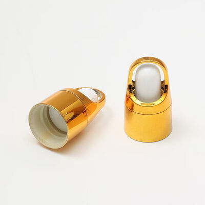 18/410 Essential Oil Bottles Shiny Gold Silver Flower Basket Dropper