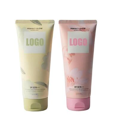 50ml 100ml 150ml Plastic Flat Tube Cosmetic Use Empty Packaging Hand Cream Face Cream Skincare Serum Screw Cap