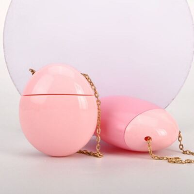 Schöne rosa Ei-förmige PET-Flasche 50 ml Sonnenschutzserum Reisegroß Verpackung