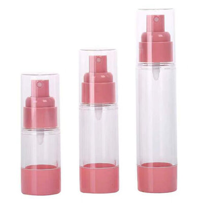 Pink Clear Luftlose Vakuum Spray Flasche 15ml 30ml 50ml Nachfüllbar Mini Kosmetik Feinschmelz Sprayer Tragbare Reise Leere Hautpflege Toner Parfum Atomizer Kunststoff Schönheitsverpackung Behälter
