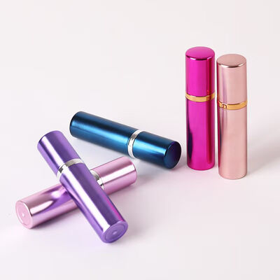 Luxuriöser pinker Aluminium-tragbarer Parfümzerstäuber mit Metallring